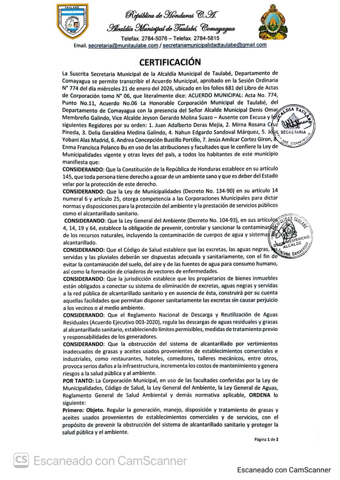 Ordenanza Municipal 1